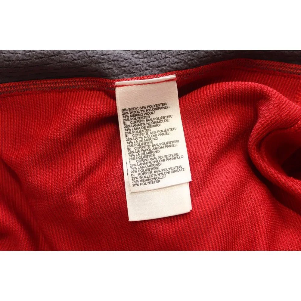 The North Face men's VaporWick wool‎ blend 1/4 zip pullover sweatshirt L
